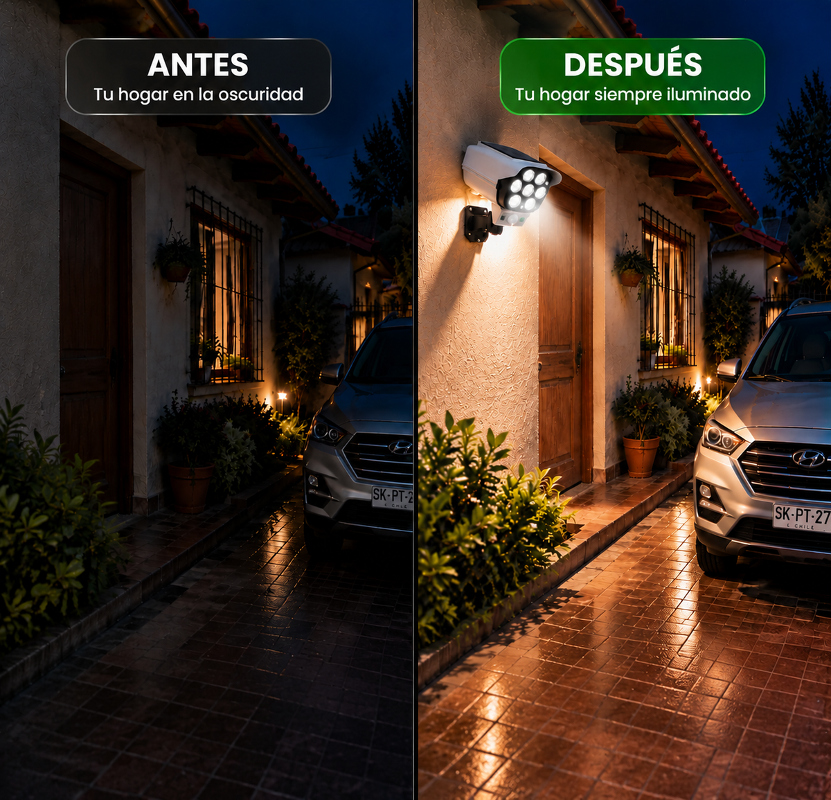 FOCO SOLAR TIPO CAMARA CON CONTROL REMOTO