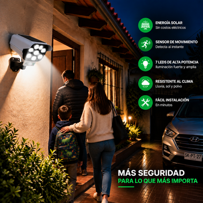 FOCO SOLAR TIPO CAMARA CON CONTROL REMOTO