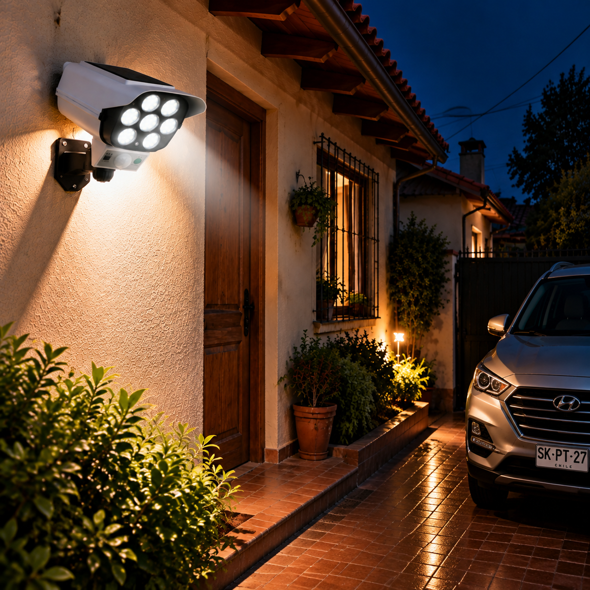 FOCO SOLAR TIPO CAMARA CON CONTROL REMOTO